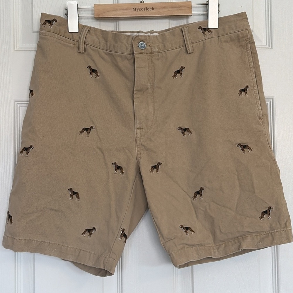 Polo Ralph Lauren Shorts Mens 38 Embroidered  Hunting Dog Classic Vintage Preppy